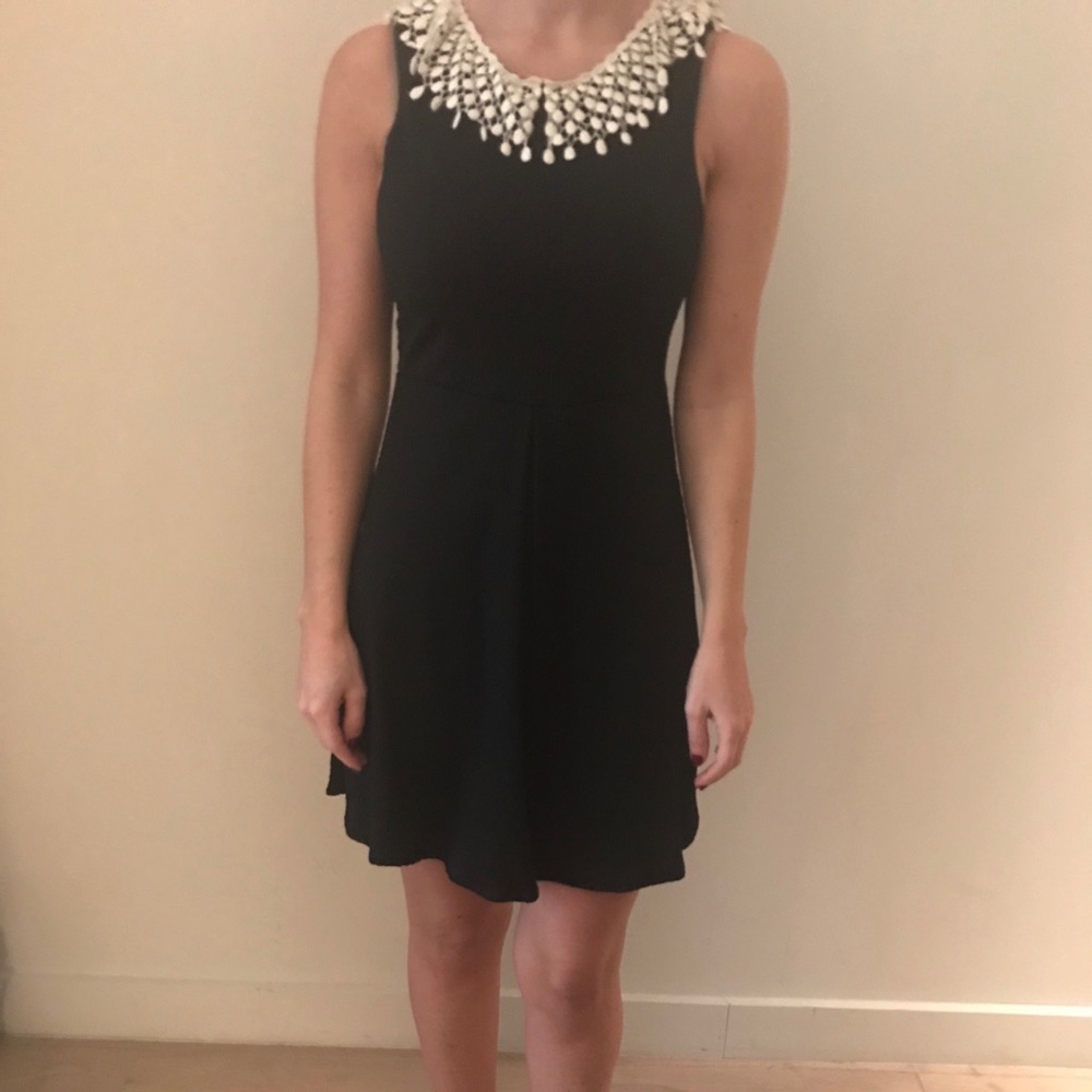 Free People LBD with Lace Bib
